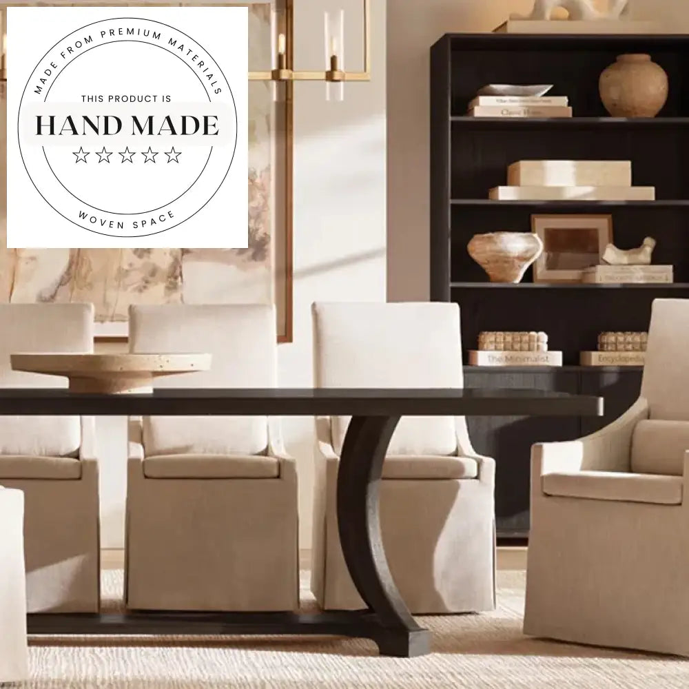 Midcentury Industrial Solid Wood 10-Seater Rectangular Dining Table