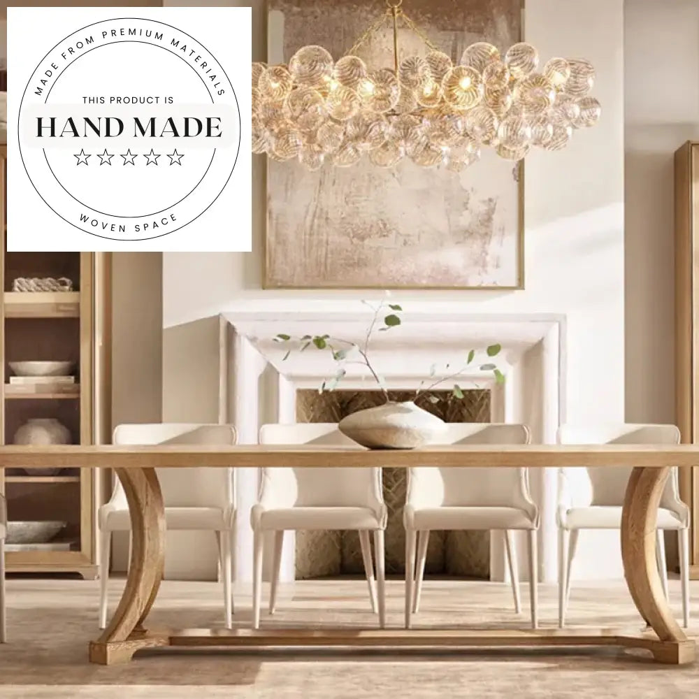 Midcentury Industrial Solid Wood 10-Seater Rectangular Dining Table