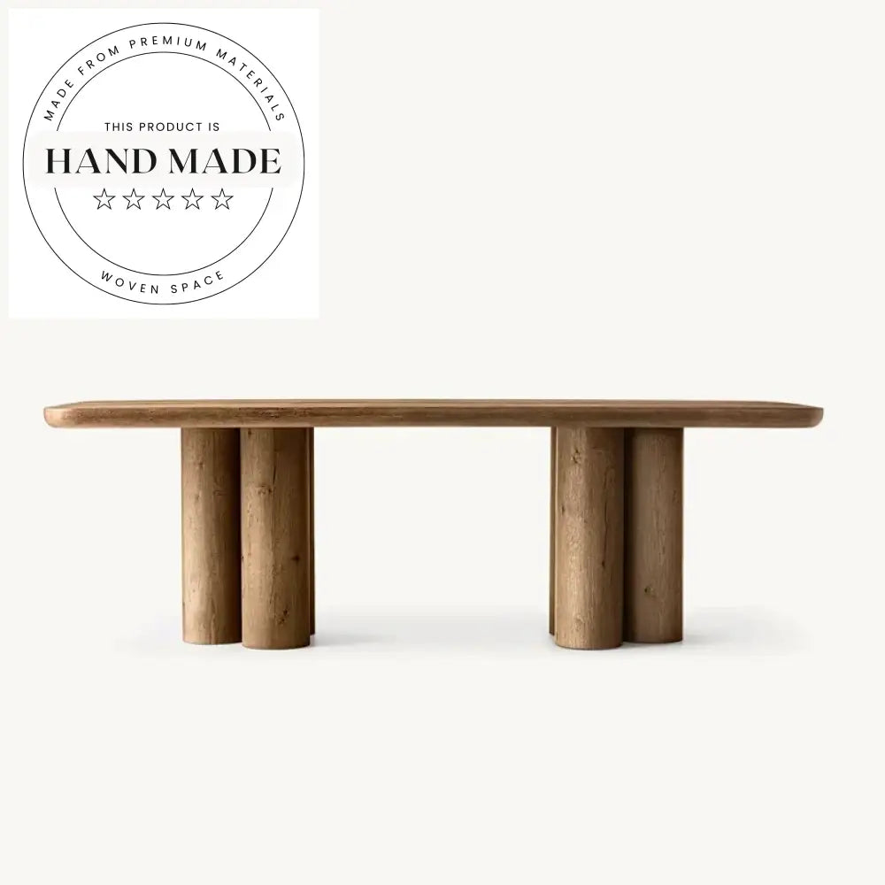 Midcentury Modern Luxury Extendable Solid Wood Rectangular Dining Table