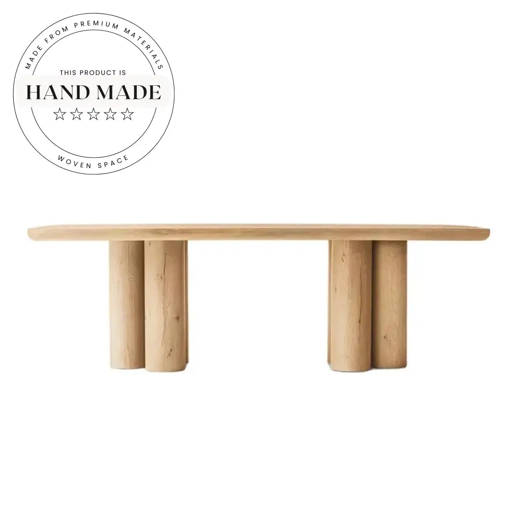 Midcentury Modern Luxury Extendable Solid Wood Rectangular Dining Table