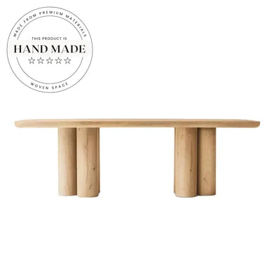 Midcentury Modern Luxury Extendable Solid Wood Rectangular Dining Table