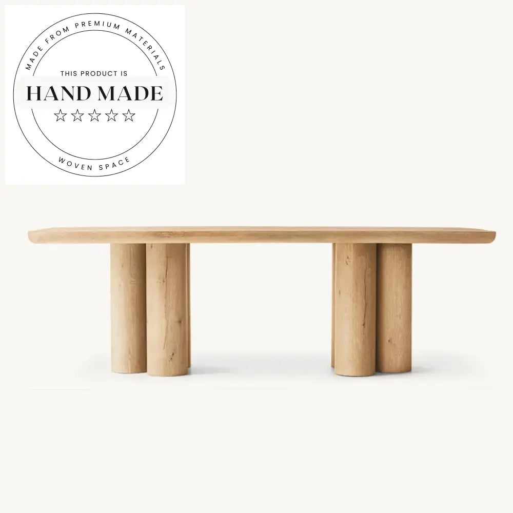 Midcentury Modern Luxury Extendable Solid Wood Rectangular Dining Table