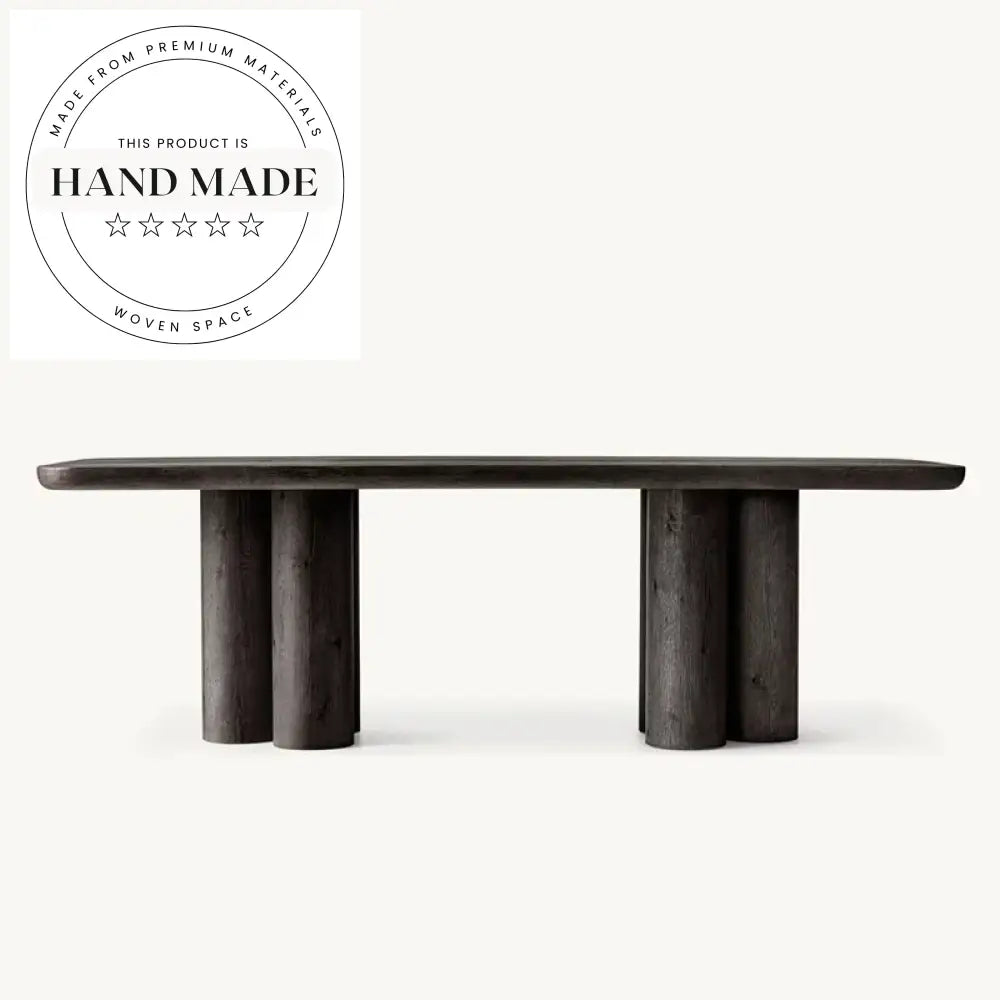 Midcentury Modern Luxury Extendable Solid Wood Rectangular Dining Table