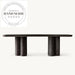 Midcentury Modern Luxury Extendable Solid Wood Rectangular Dining Table