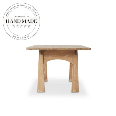 Midcentury Modern Rectangular Solid Teak Wood Outdoor Dining Table