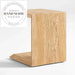 Midcentury Natural Oak Wooden Sofa C-Frame Accent Side Table