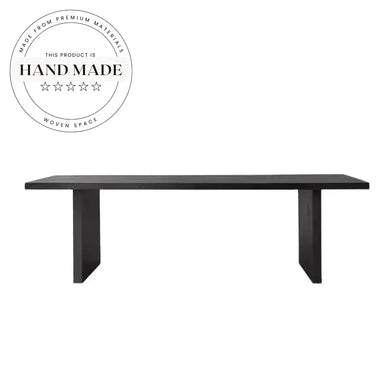 Midcentury Solid Reclaimed Oak Plank Rectangular 6 Seater Dining Table