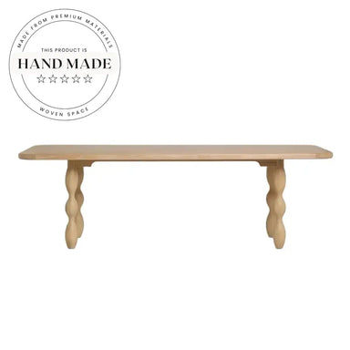 Midcentury Solid Wood 6-8 Seater Outdoor Patio Dining Table