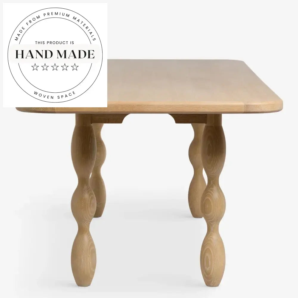 Midcentury Solid Wood 6-8 Seater Outdoor Patio Dining Table