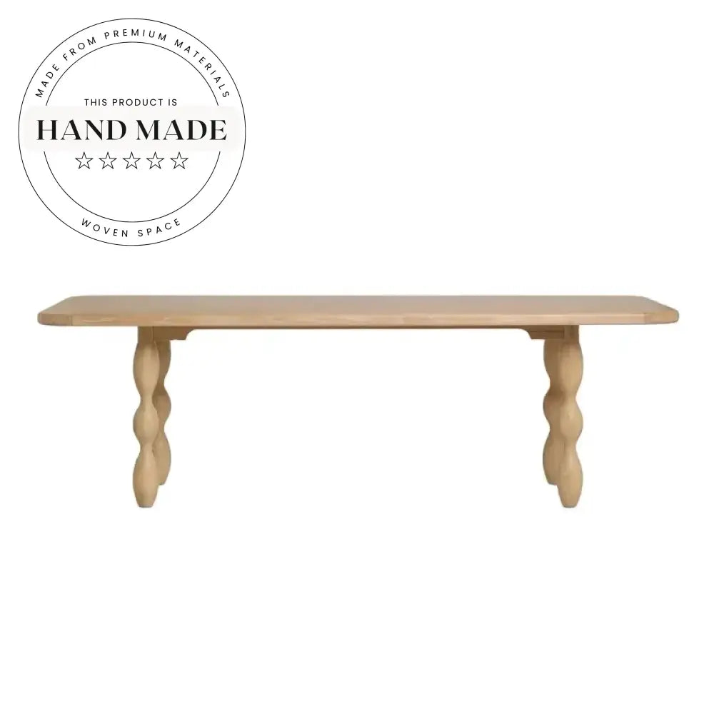 Midcentury Solid Wood 6-8 Seater Outdoor Patio Dining Table