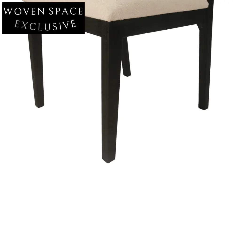 Miles Black ELM Dining Chair - Light Beige Dining Chair