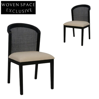 Black ELM Dining Chair - Light Beige