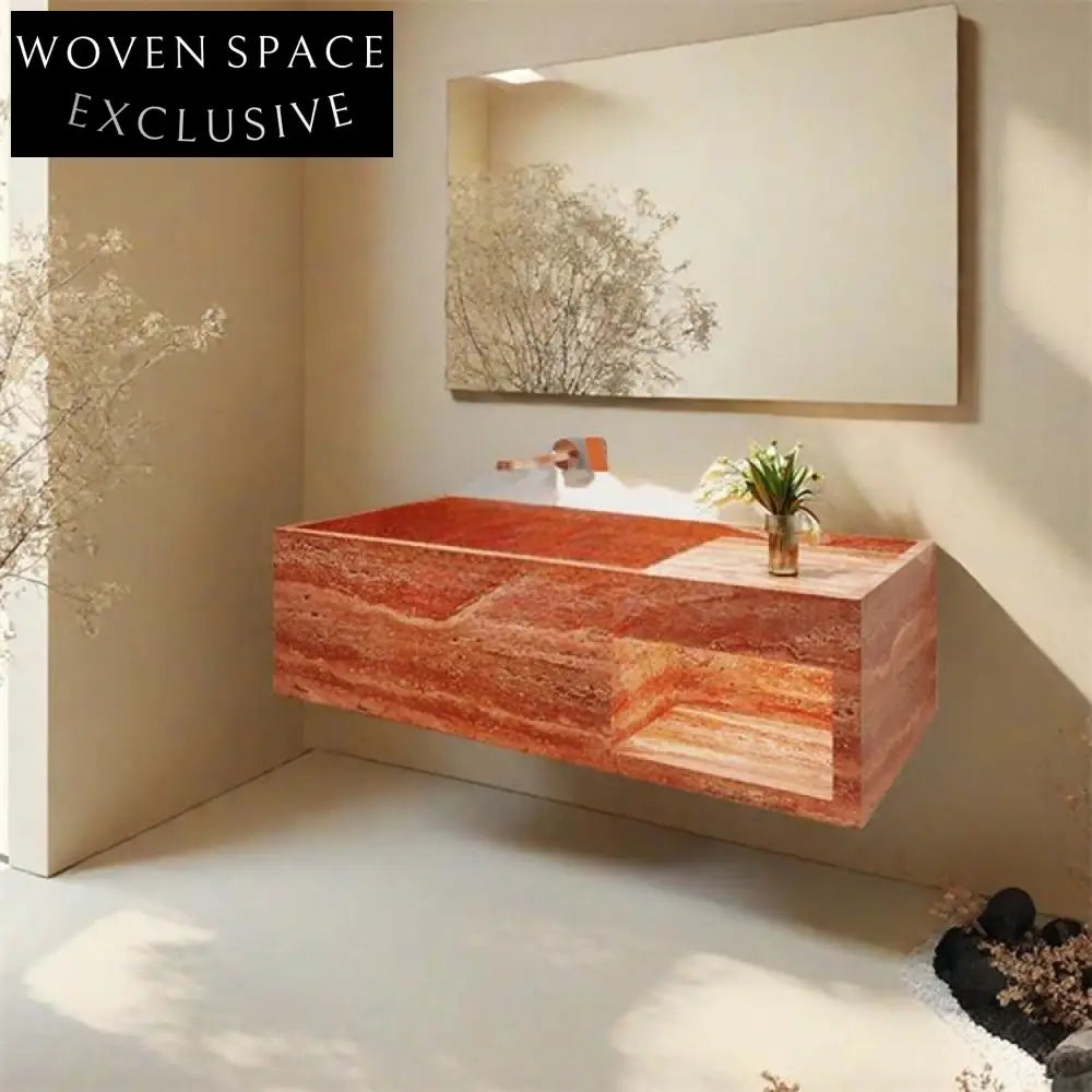 Millie Red Cave Stone Wall-Mounted Basin