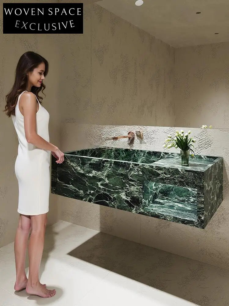 Millie Red Cave Stone Wall-Mounted Basin