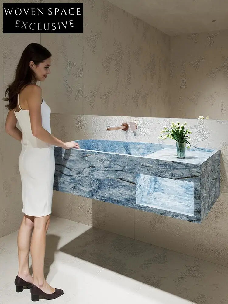 Millie Red Cave Stone Wall-Mounted Basin