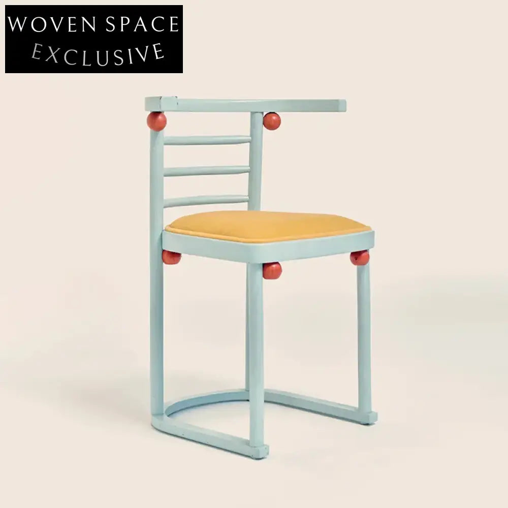 Minimalist Ash Wood Dining Chair with Soft Fabric Upholstery Backrest