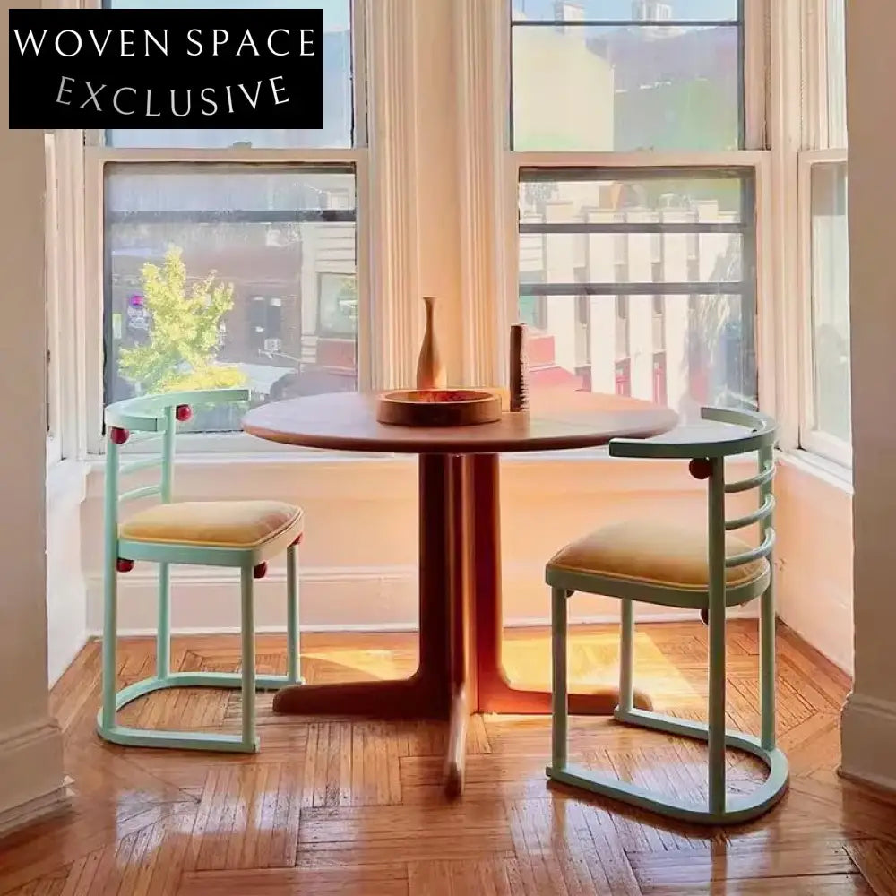 Minimalist Ash Wood Dining Chair with Soft Fabric Upholstery Backrest