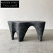 Minimalist Black Fiberglass Irregular Long Hallway Console Table