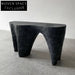 Minimalist Black Fiberglass Irregular Long Hallway Console Table