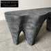 Minimalist Black Fiberglass Irregular Long Hallway Console Table