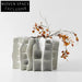 Minimalist Ceramic Tabletop Flower Vase, Unique Shape for Modern Home Decor