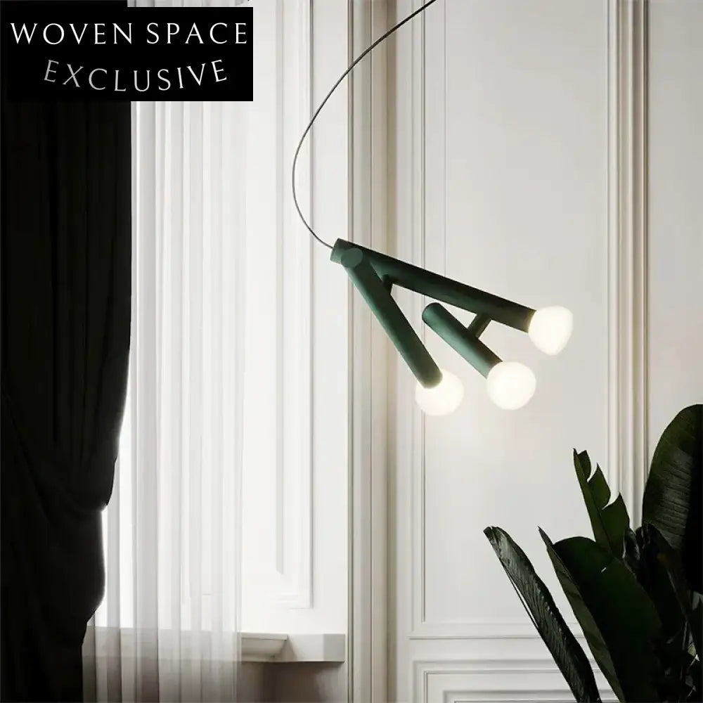 Minimalist Glass & Iron Frame Decorative Hanging Light for Hotels & Cafes