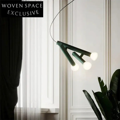 Minimalist Glass & Iron Frame Decorative Hanging Light for Hotels & Cafes