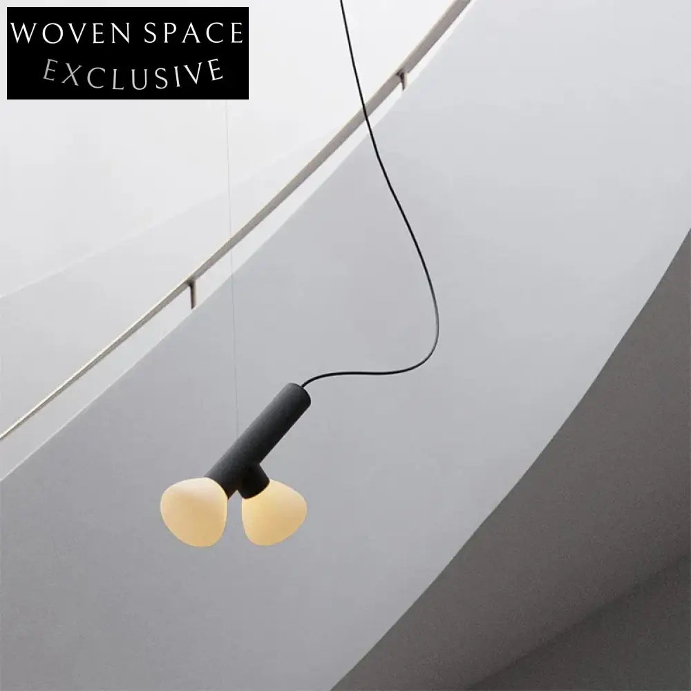 Minimalist Glass & Iron Frame Decorative Hanging Light for Hotels & Cafes