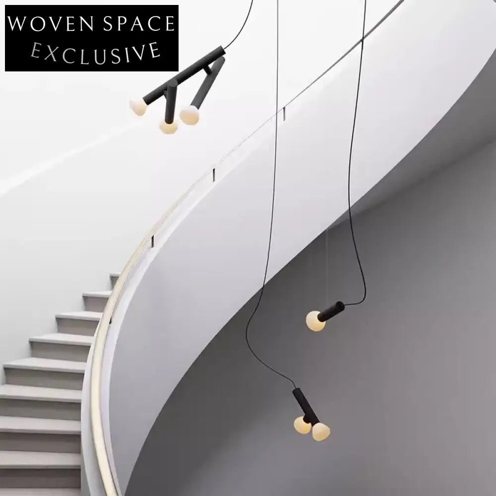 Minimalist Glass & Iron Frame Decorative Hanging Light for Hotels & Cafes