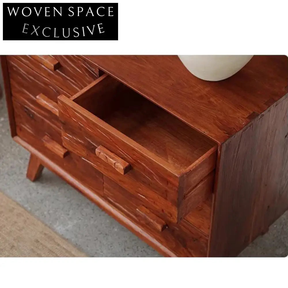 Minimalist Handmade Solid Maple Wood Six Drawer Storage Sideboard Cabinet