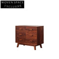 Minimalist Handmade Solid Maple Wood Six Drawer Storage Sideboard Cabinet