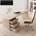 Minimalist Luxury Office Furniture Set with Swivel Lift Chair and Wooden Desk