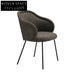 Minimalist Luxury Soft Velvet High Back Dining Chair with Metal Legs