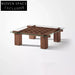 Minimalist Luxury Tempered Glass Top Wood Frame Modern Center Coffee Table