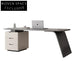Minimalist Modern L-Shaped Home Office Computer Desk with Side Storage Cabinet