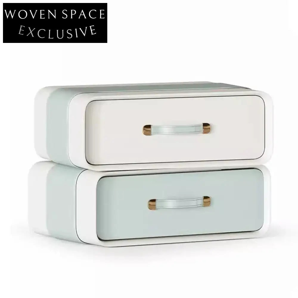 Minimalist Modern Storage Nightstand with Drawer - Wood Bedroom Side Table