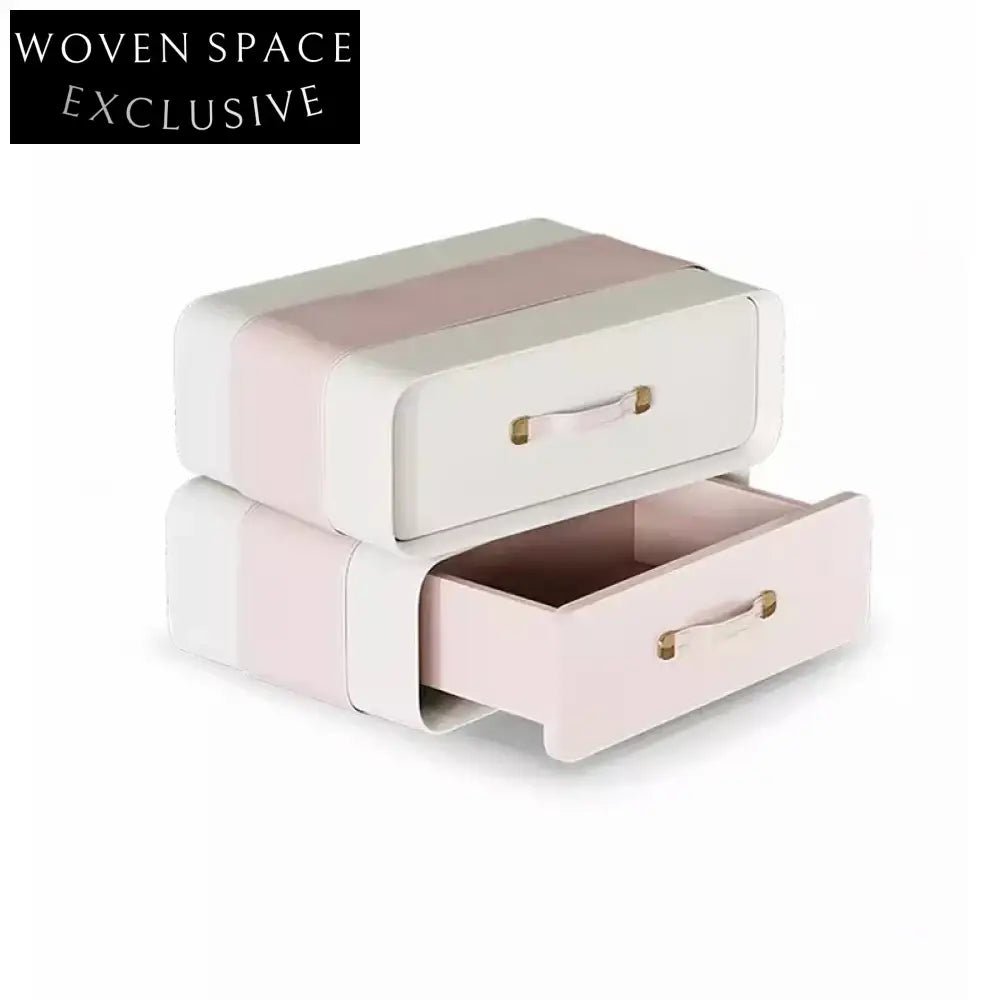 Minimalist Modern Storage Nightstand with Drawer - Wood Bedroom Side Table