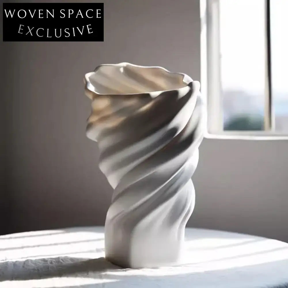 Minimalist Nordic Ceramic Standing Table Flower Vase for Elegant Homes