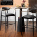 Minimalist Nordic Fabric Wood Bar Stool High Kitchen Counter Chair