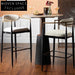 Minimalist Nordic Fabric Wood Bar Stool High Kitchen Counter Chair