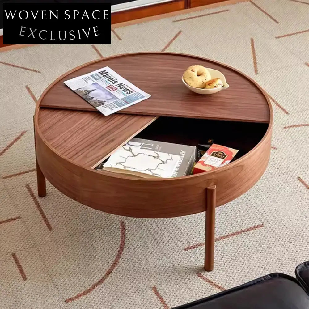 Minimalist Oak Wood Frame Coffee & Side Table Set