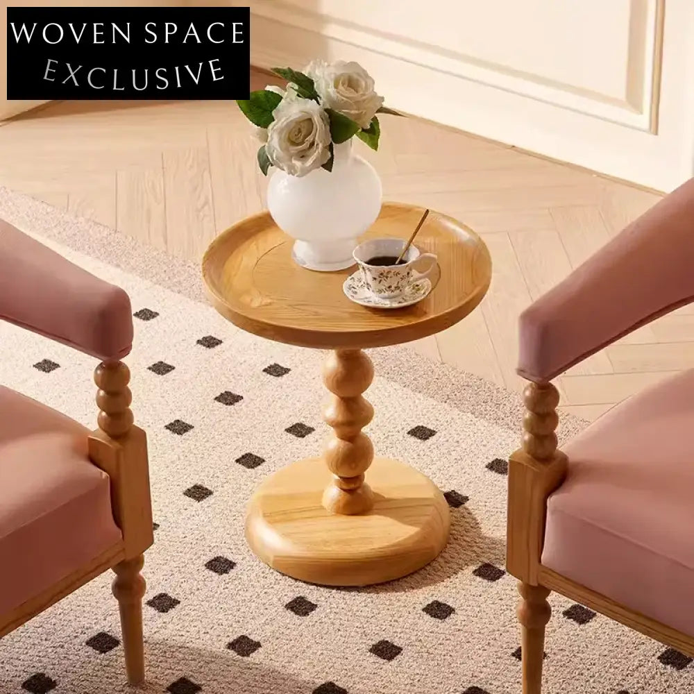 Minimalist Retro Natural Solid Wood Coffee Table for Modern Living Spaces