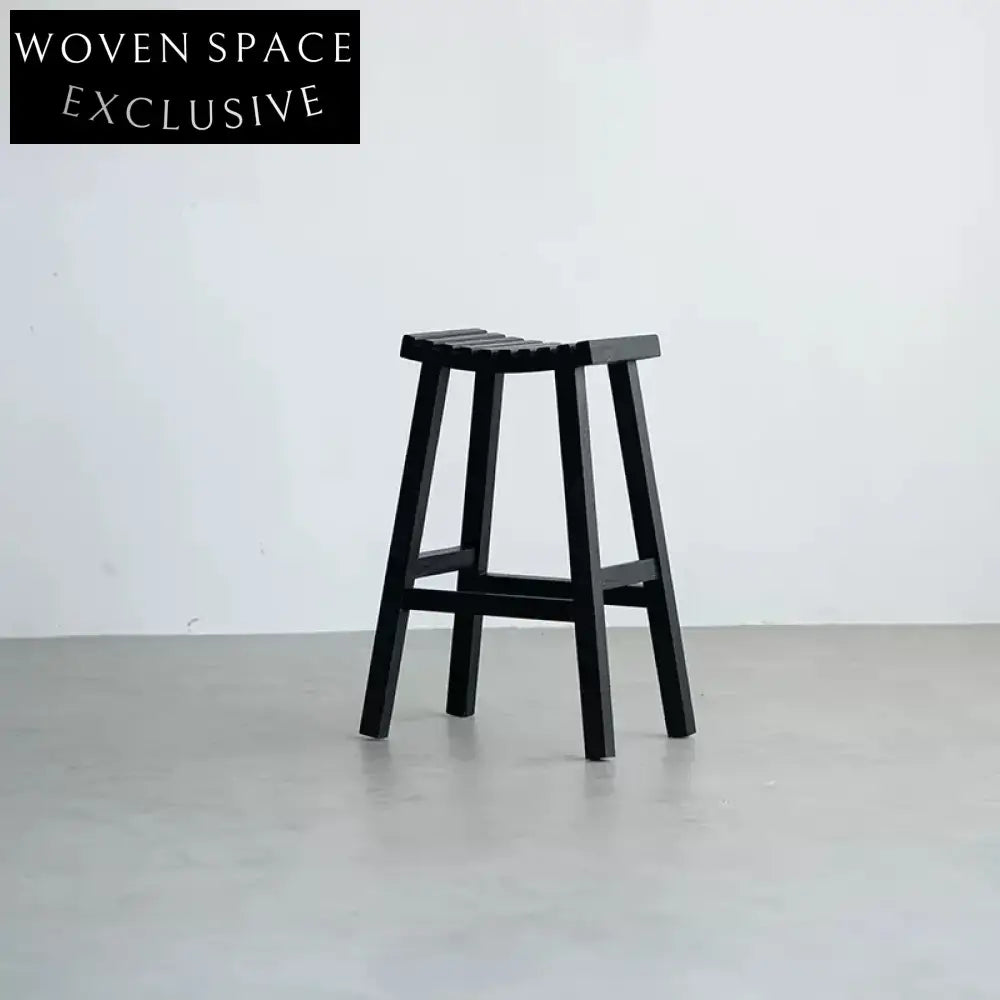 Minimalist Retro Solid Ash Wood Bar Stool with Backrest for Home Kitchen