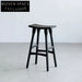 Minimalist Retro Solid Ash Wood Bar Stool with Backrest for Home Kitchen