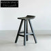 Minimalist Retro Solid Ash Wood Bar Stool with Backrest for Home Kitchen