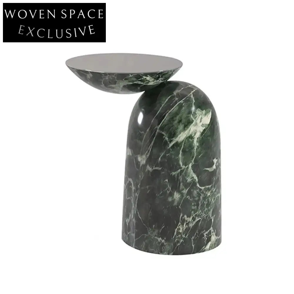 Minimalist Round Solid Marble Small Living Room Side Coffee Table