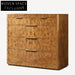 Minimalist Shiny Wooden 5-Drawer Storage Cabinet for Modern Living Spaces