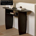 Minimalist Simple Hallway Oak Wood Black Rectangle Console Table with Storage