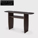 Minimalist Simple Hallway Oak Wood Black Rectangle Console Table with Storage