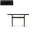 Minimalist Simple Hallway Oak Wood Black Rectangle Console Table with Storage